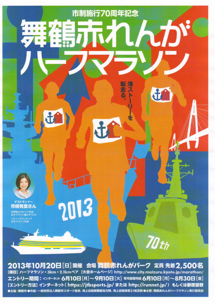市制施行７０周年記念　舞鶴赤れんがハーフマラソン